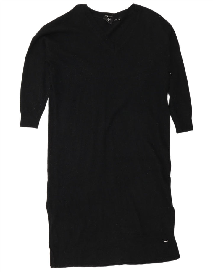 Superdry Damen Pulloverkleid UK 14 Große schwarze Wolle