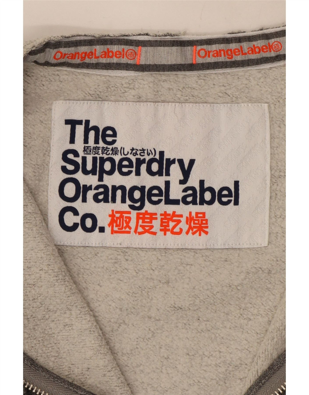 Superdry Damen-Trainingsanzug mit abstraktem Muster, Top-Jacke, UK 16, Größe L, Grau