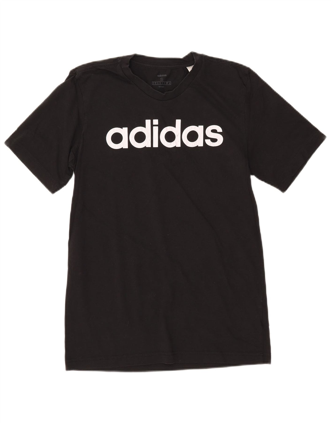 ADIDAS Herren Grafik T-Shirt Top Small Schwarz Baumwolle