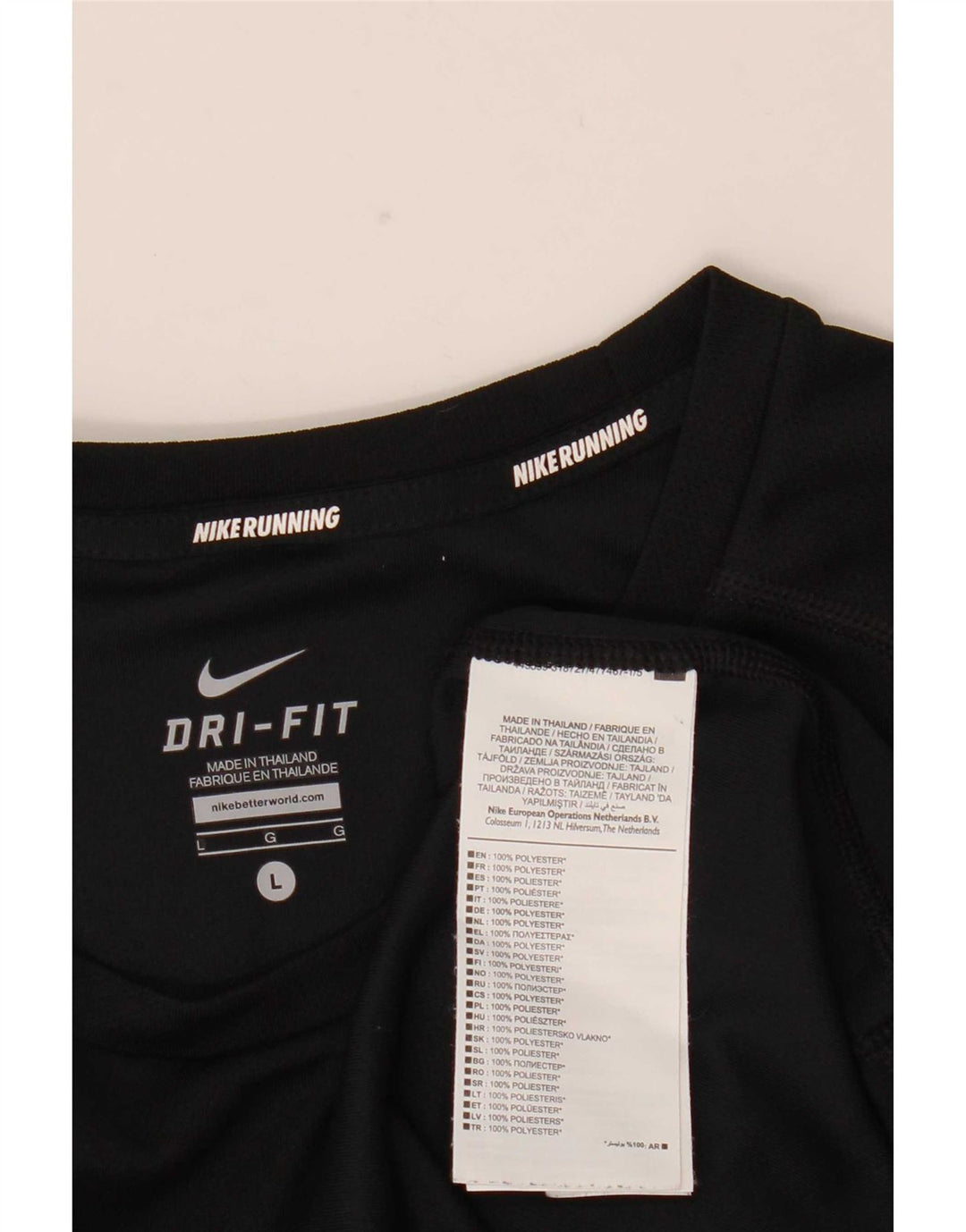 Nike Herren Dri Fit Top Langarm Large Schwarz Polyester