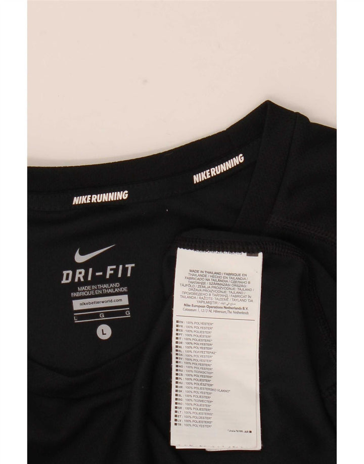 Nike Herren Dri Fit Top Langarm Large Schwarz Polyester
