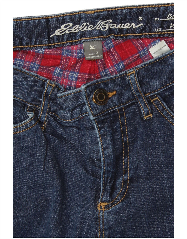 EDDIE BAUER Damen Boyfriend Straight Jeans US 2 XS W27 L30 Blau