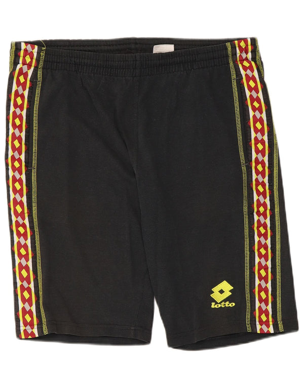 Lotto Herren Graphic Sport Shorts UK 40/42 Große schwarze geometrische Baumwolle