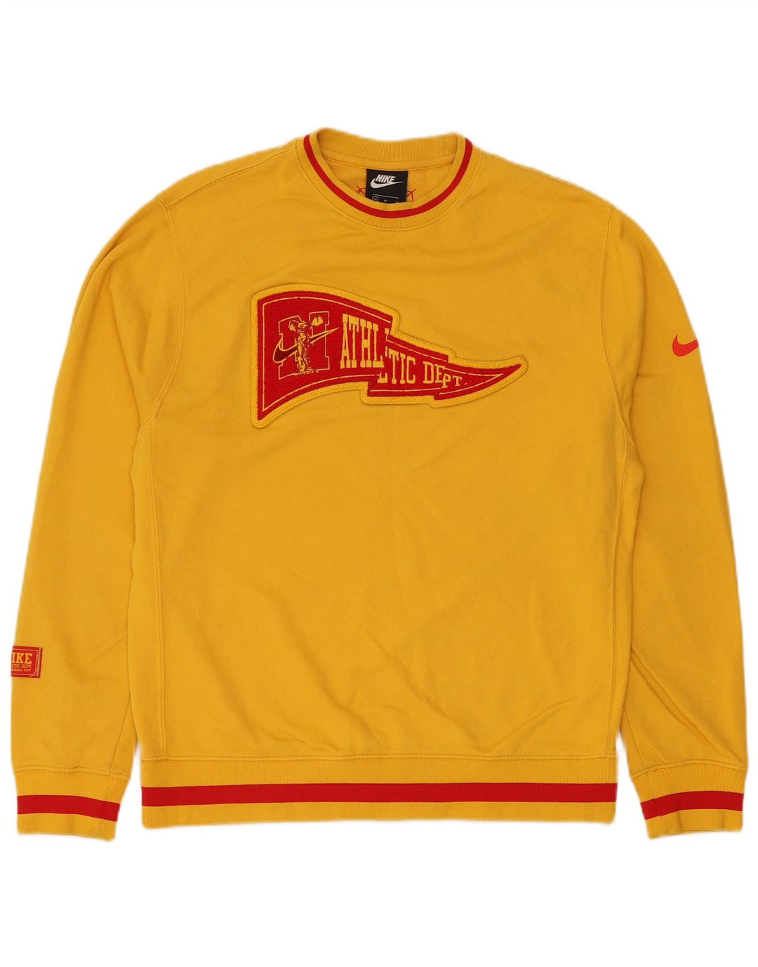 Nike Herren Athletic Dept Graphic Sweatshirt Pullover mittelgelbe Baumwolle