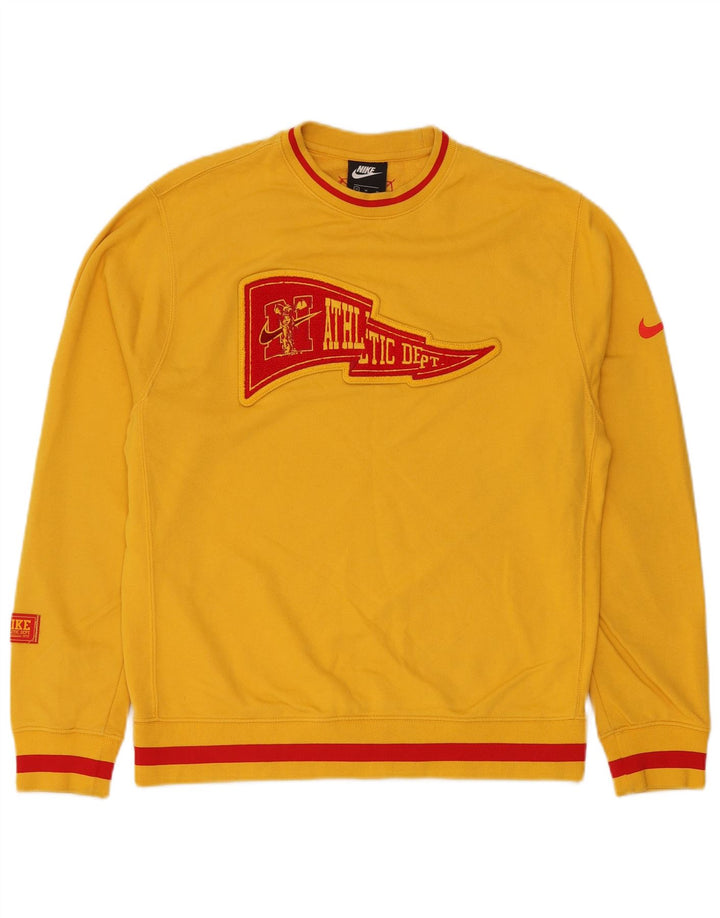 Nike Herren Athletic Dept Graphic Sweatshirt Pullover mittelgelbe Baumwolle