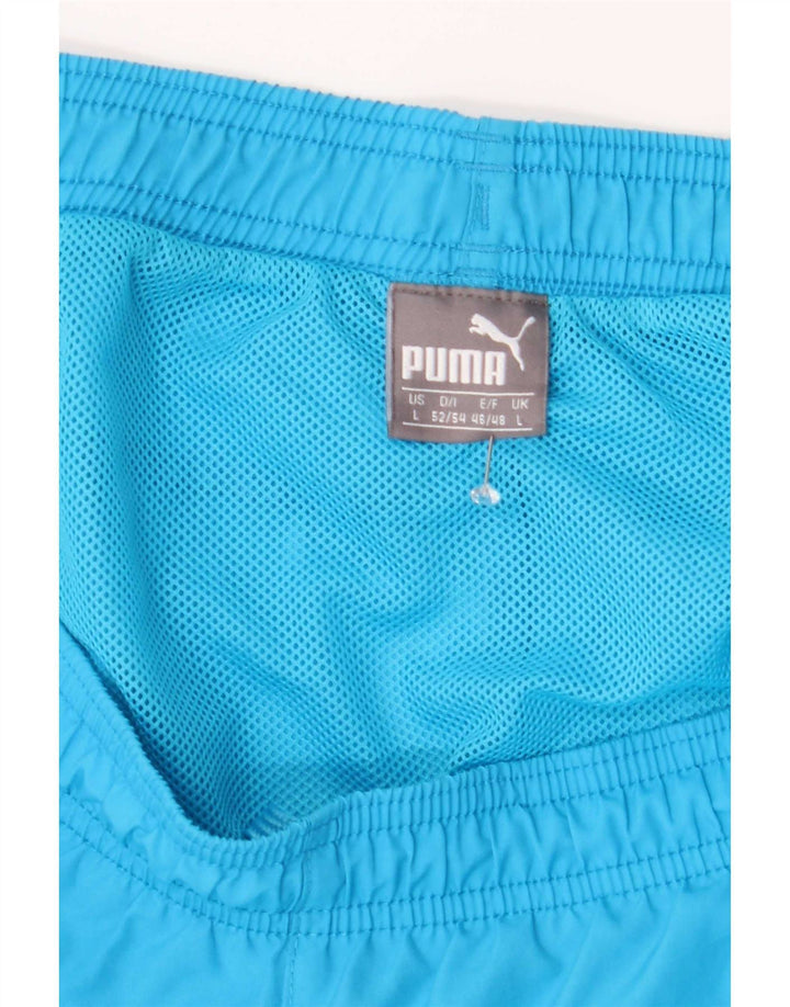 Puma Herren Badeshorts mit Grafik, groß, blau, Polyester