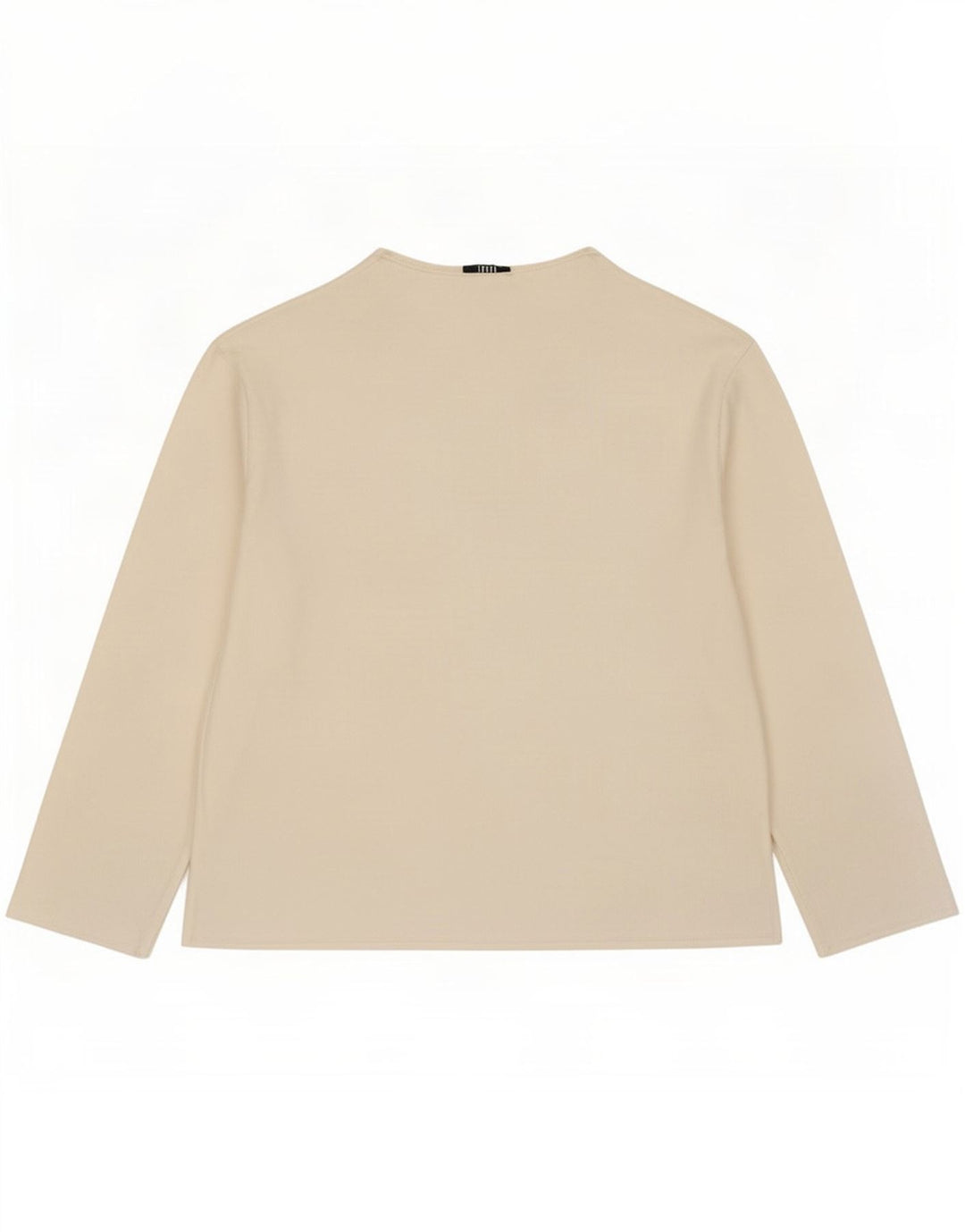 Zara Damen Top Langarm UK 12 Medium Off White Cotton