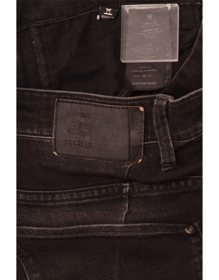 G-STAR Damen Slim Jeans W33 L28 Schwarze Baumwolle