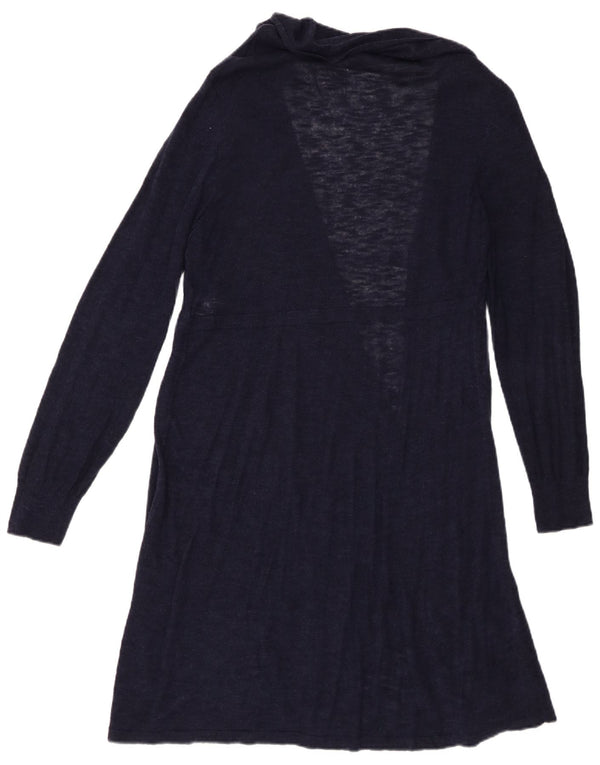 Phase Eight Damen Longline Open Cardigan Pullover UK 18 XL Marineblau Leinen