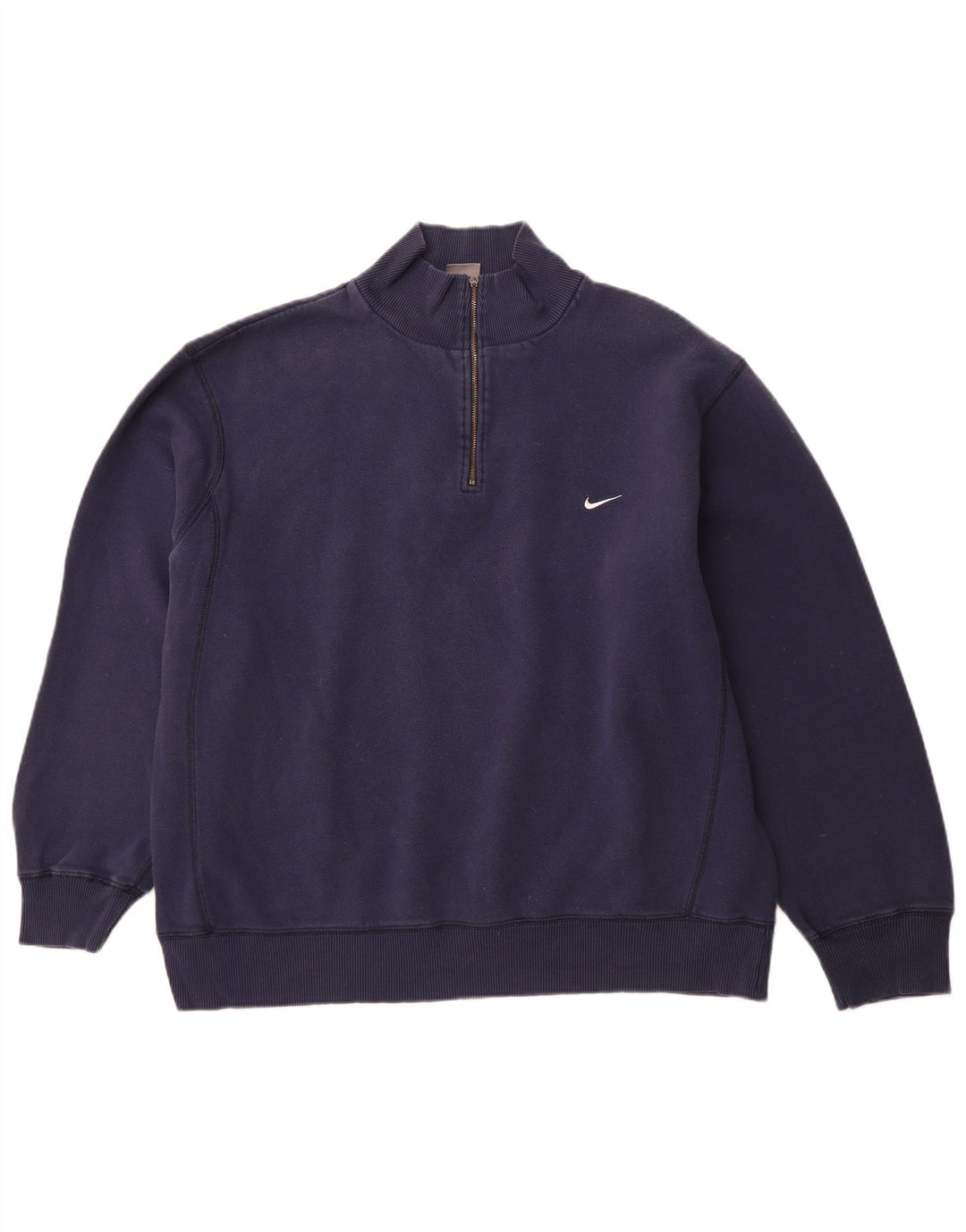 NIKE Herren-Sweatshirt mit Reißverschluss am Hals, UK 45/47 XL, Marineblau, Baumwolle