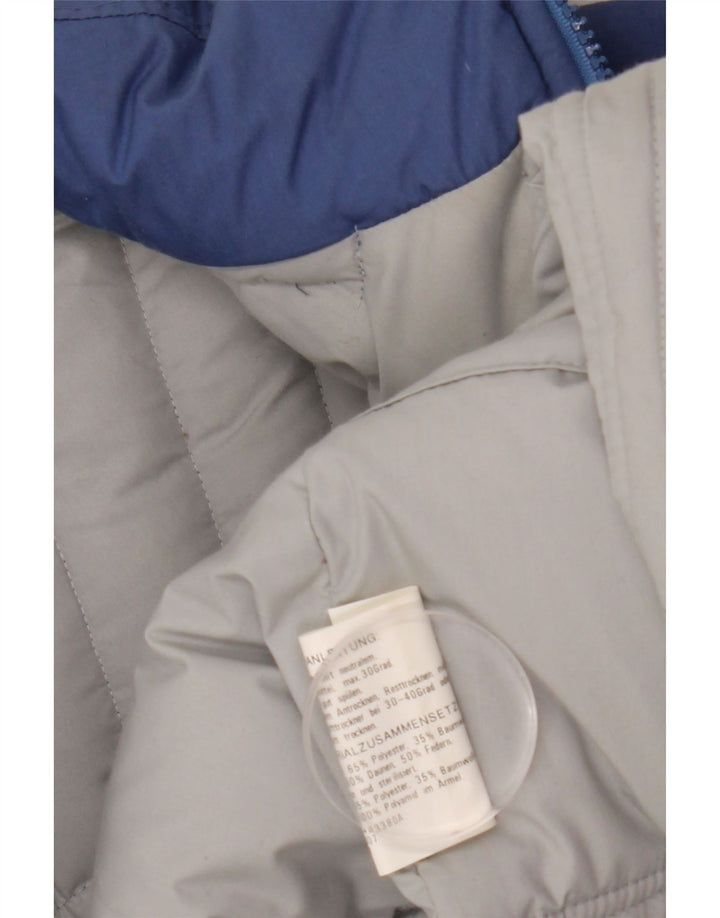 VINTAGE Wattierte Herrenjacke IT 48 Mittelblaues Polyester