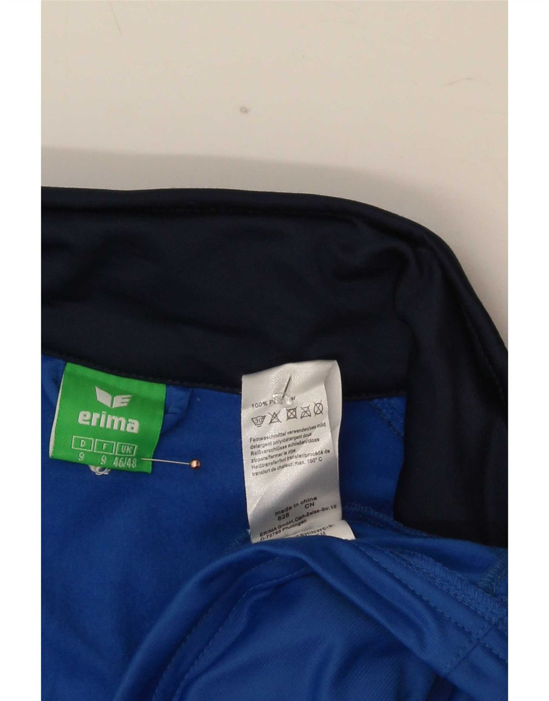 Erima Herren-Trainingsanzugoberteil, UK-Größe 46/48, 2XL, Blau, Farbblock