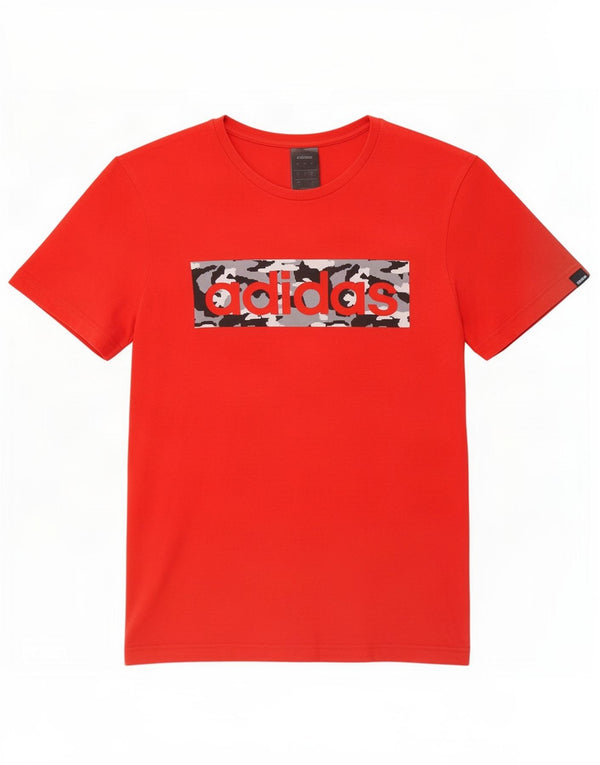 Adidas Herren Grafik T-Shirt Top Small Rot Baumwolle
