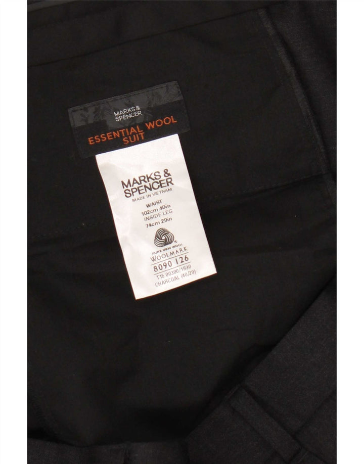 Marks & Spencer Herren-Chinohose mit Pegged, W40, L29, graue Wolle