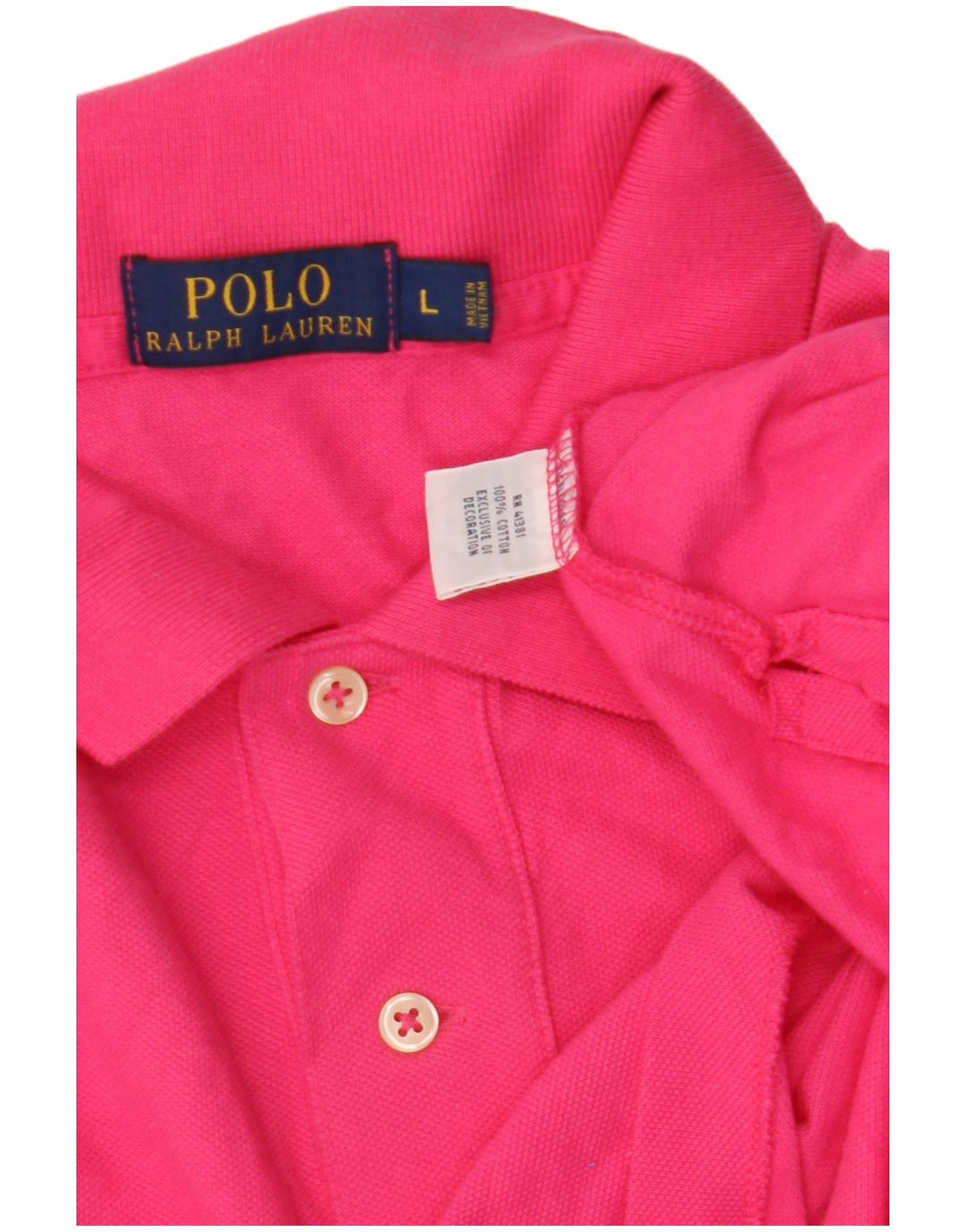 Polo Ralph Lauren Herren-Hemd, groß, rosa, Baumwolle