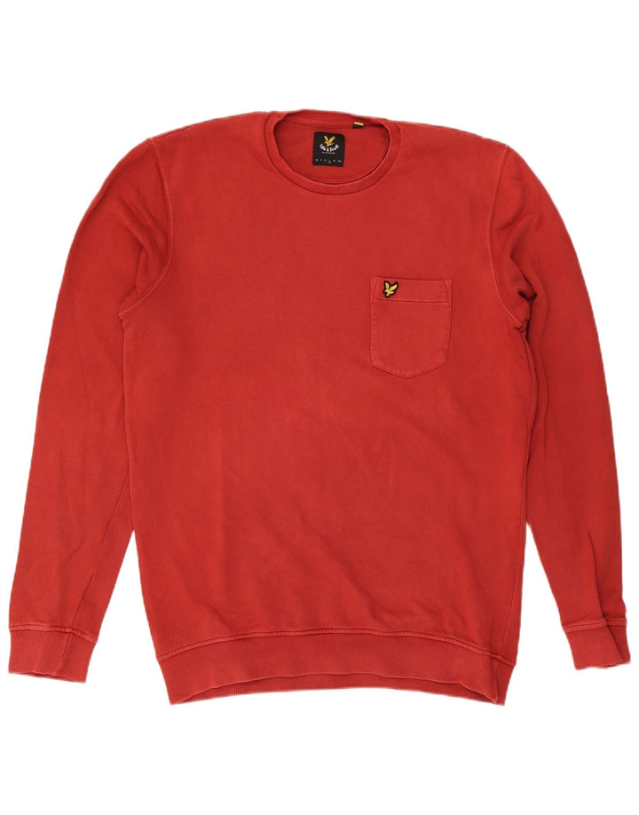 Lyle & Scott Herren-Sweatshirt, Pullover, Größe L, Rot, Baumwolle