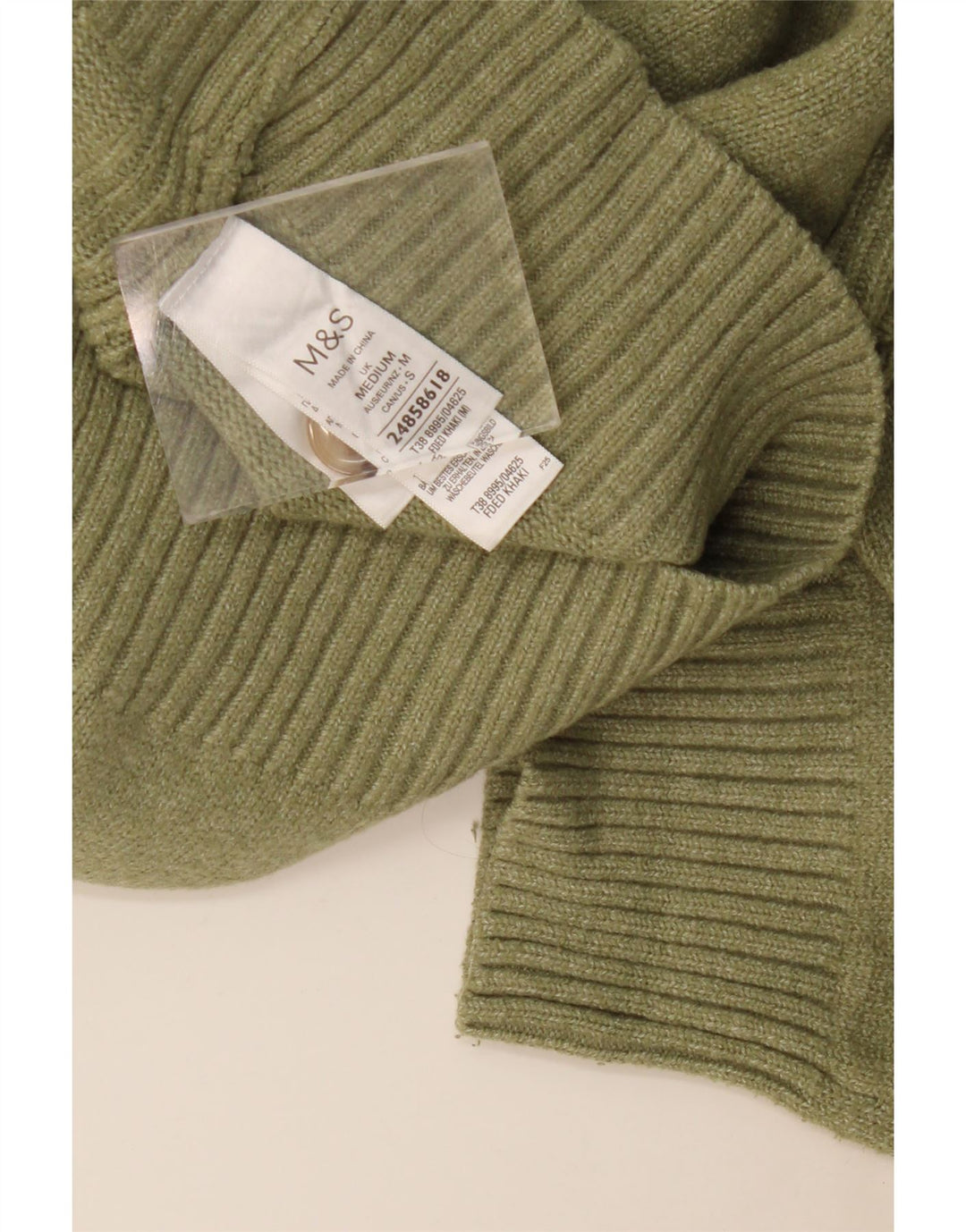 Marks & Spencer Damen-Strickjacke in Übergröße, Gr. 14, mittleres Khaki