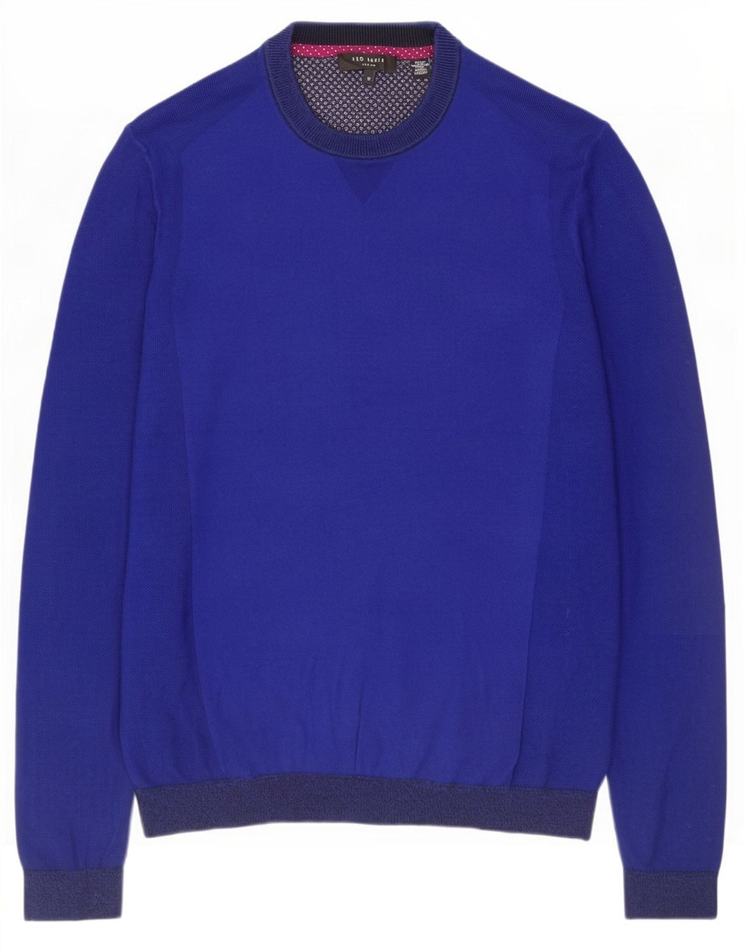 Ted Baker Herren-Pullover mit Rundhalsausschnitt, Größe 3, mittelgroß, marineblau, Baumwolle