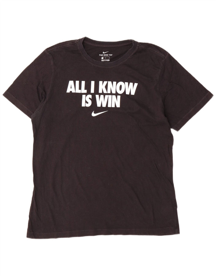 Nike Herren-T-Shirt mit Grafik, groß, aus schwarzer Baumwolle