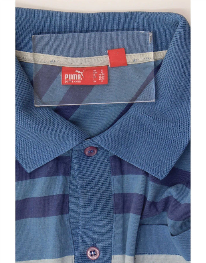 Puma Herren Poloshirt Mittelblau gestreift