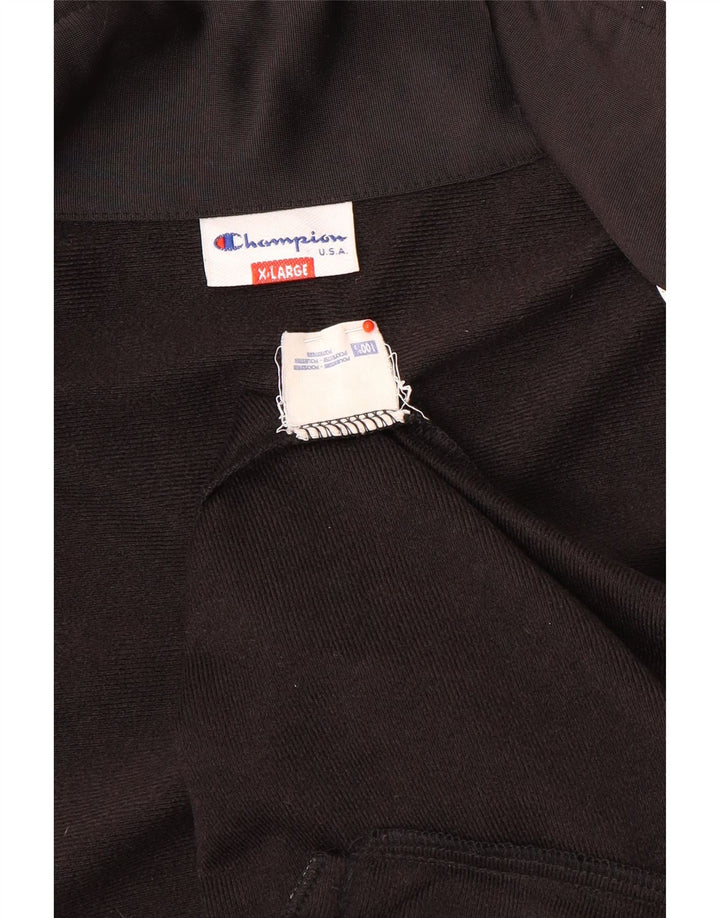 Champion Herren-Trainingsanzugoberteil mit Grafik, XL, Schwarz, Farbblock