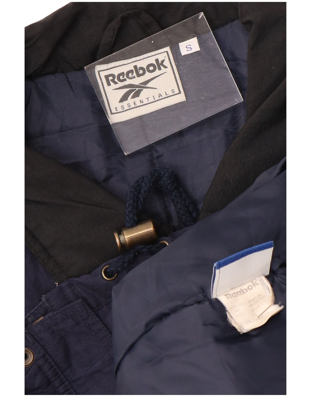 REEBOK Herren Loose Fit Windjacke UK 36 Small Marineblaues Nylon