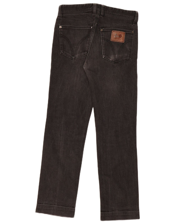 Dolce & Gabbana Damen Slim Jeans W31 L31 Schwarze Baumwolle