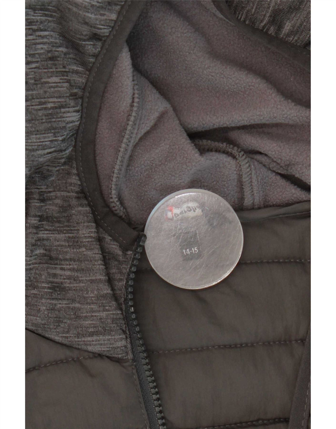 Berghaus Wattierte Jacke mit Kapuze für Jungen, 14–15 Jahre, graues Colourblock-Polyester
