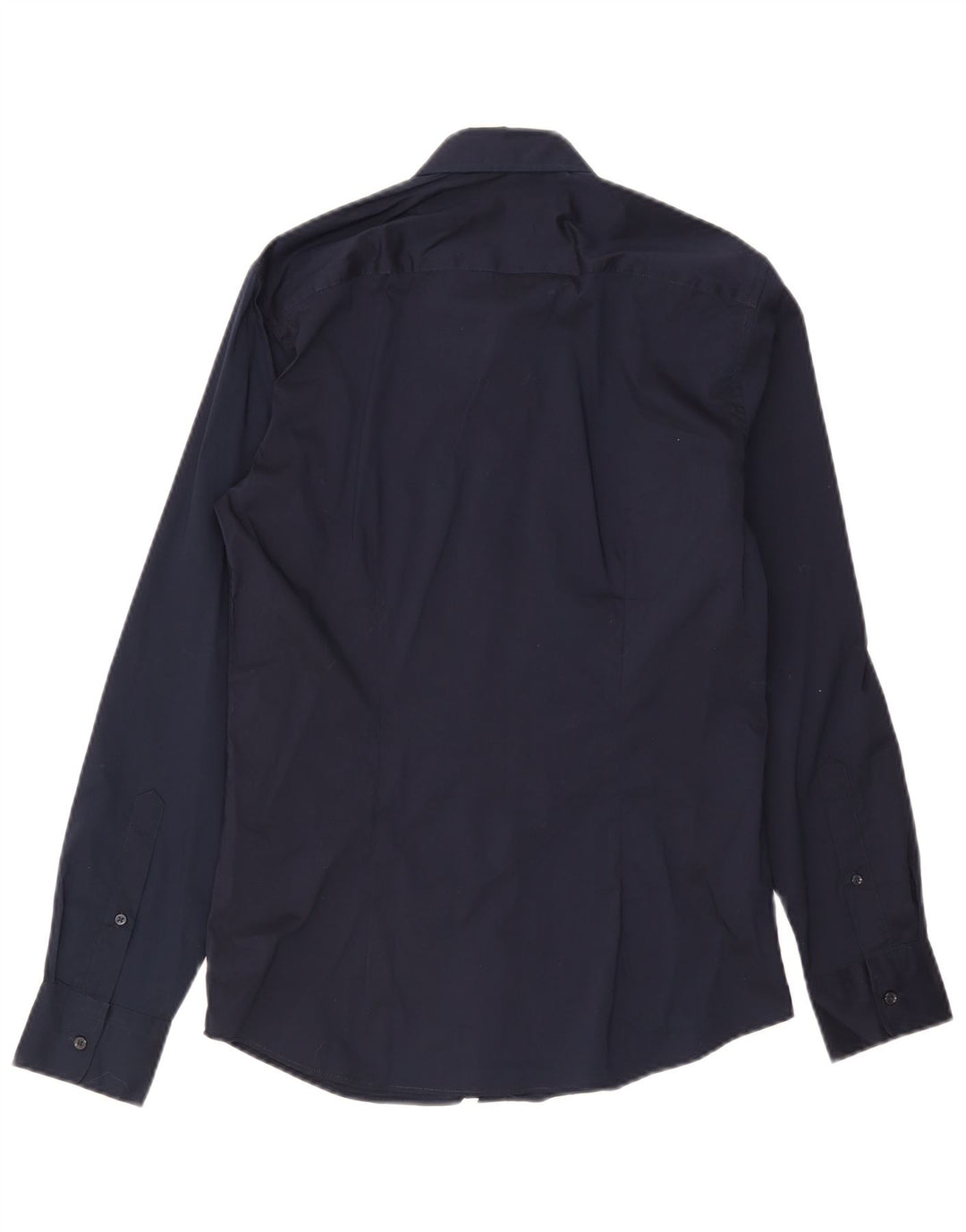 Benetton Herren-Hemd, klein, marineblau, Baumwolle