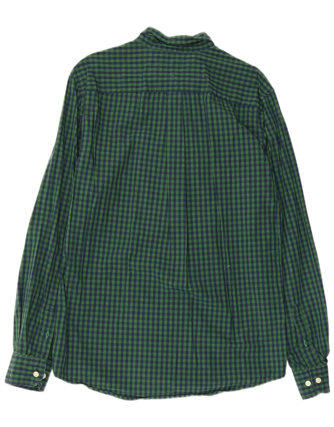 TOMMY HILFIGER Mens Shirt Medium Green Check Cotton