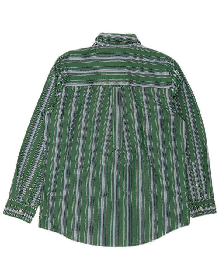 Chaps Herren-Hemd, pflegeleicht, mittelgrün, gestreift, Baumwolle