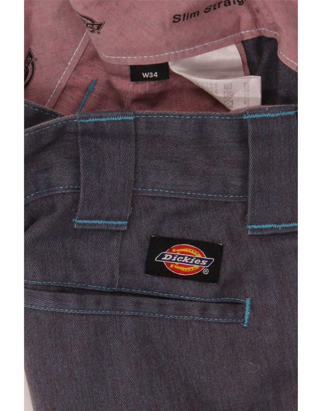 Dickies Herren-Chinoshorts W34, groß, marineblaues Polyester