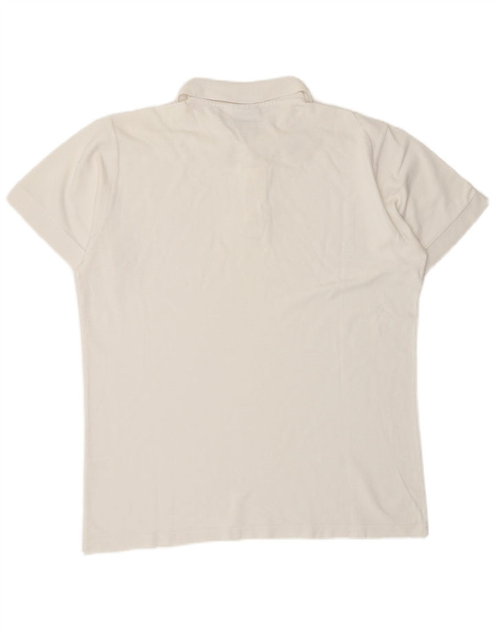 REEBOK Mens Polo Shirt Medium White Cotton