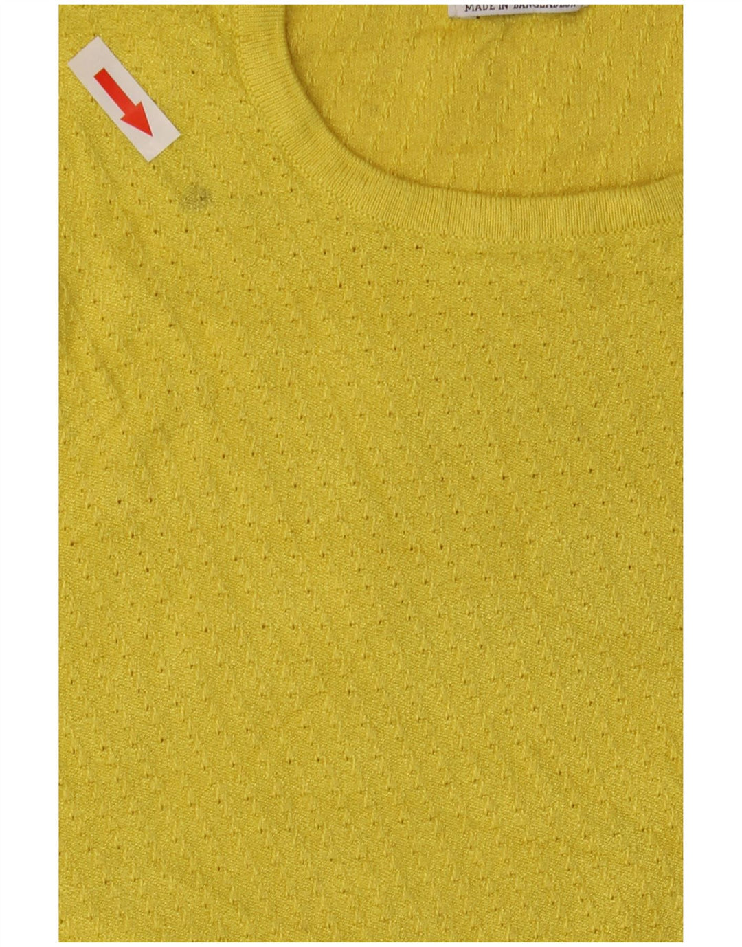 Zara Damen-Pullover mit Rundhalsausschnitt, Gr. 12, Mittelgelb