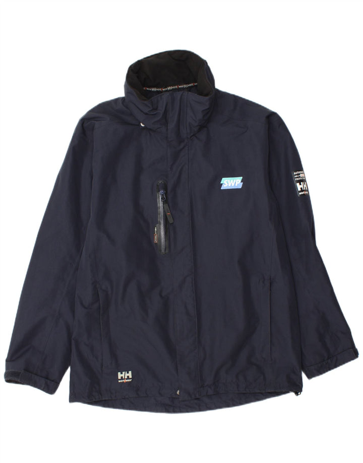 Helly Hansen Herren-Regenjacke mit Kapuze, UK 38, mittleres Marineblau