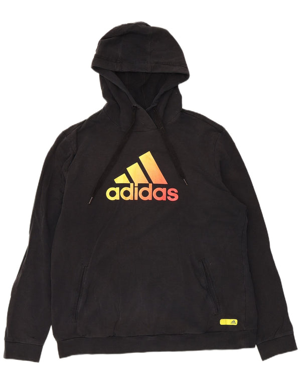 Adidas Damen Graphic Hoodie Pullover UK 20/22 XL Schwarz Baumwolle