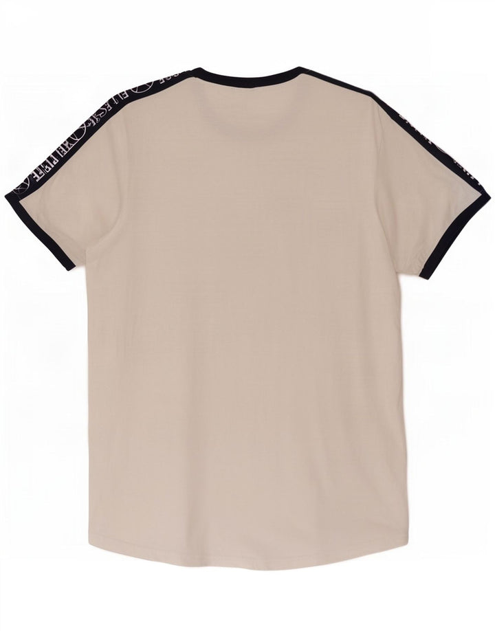 Ellesse Herren-T-Shirt mit Grafik, Mittelweiß, Farbblock
