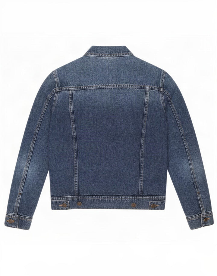 Zara Damen Jeansjacke UK 10 Small Blaue Baumwolle