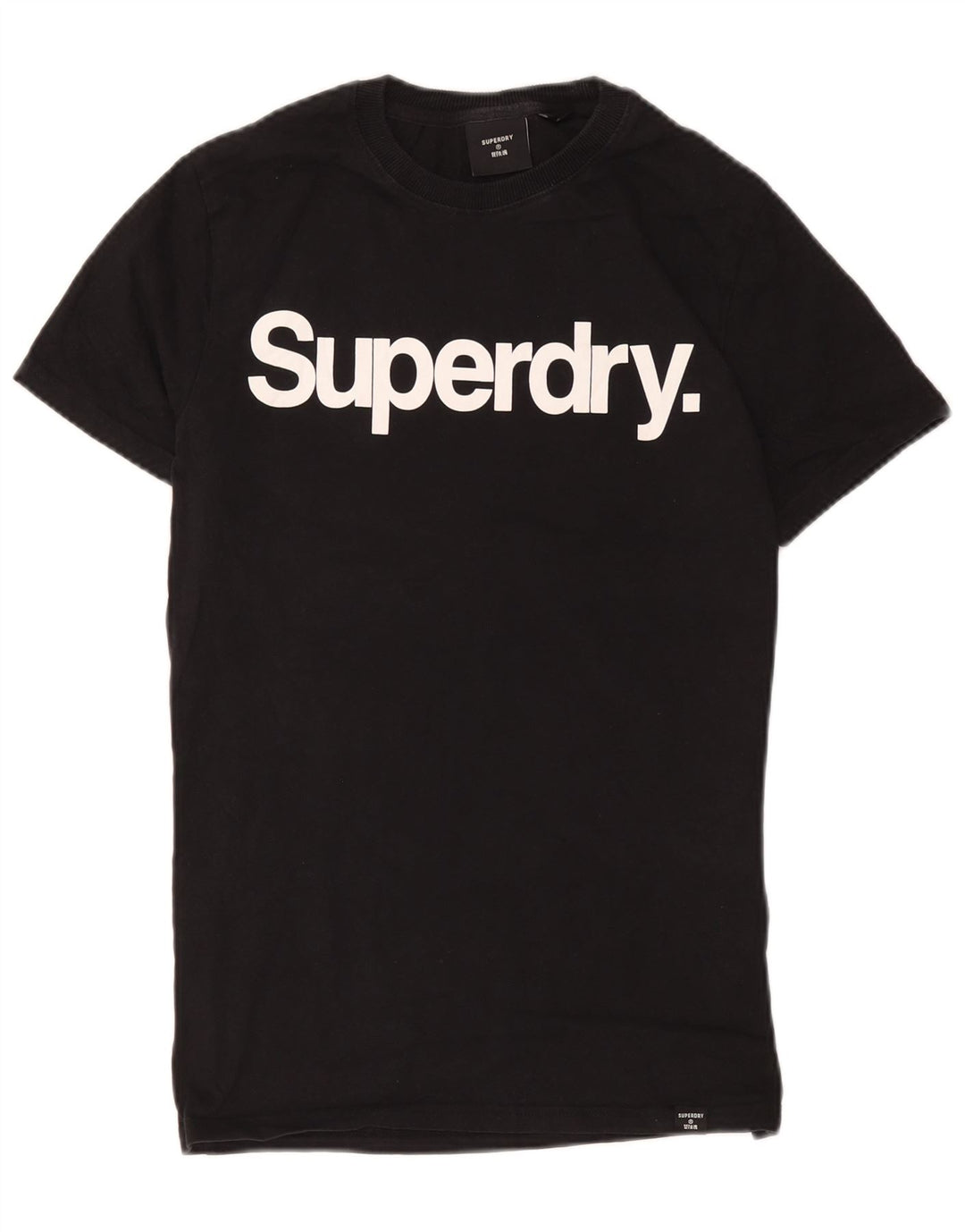 Superdry Herren Grafik-T-Shirt-Oberteil aus mittelschwarzer Baumwolle