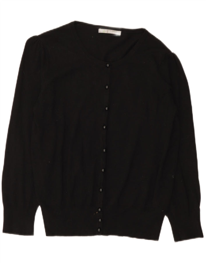 Marks & Spencer Damen-Cardigan-Pullover UK 16 Große schwarze Viskose