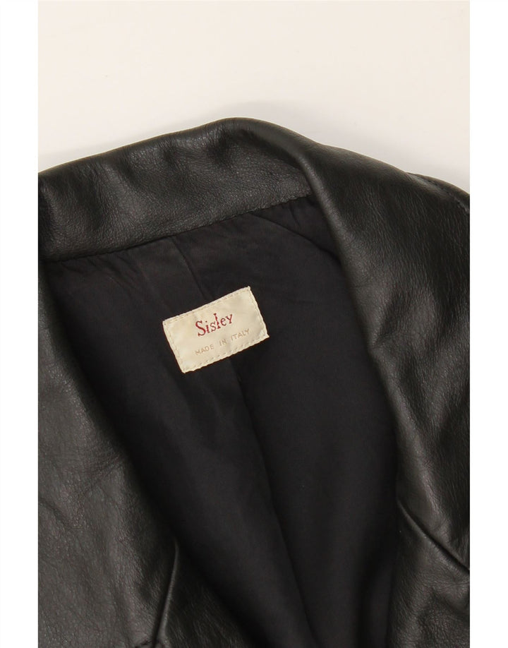 SISLEY Womens Overcoat IT 44 Medium Black Wool Vintage Sisley and Second-Hand Sisley from Messina Hembry 
