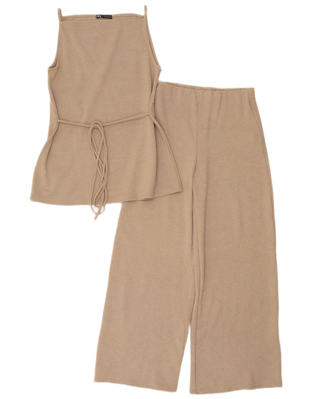 Zara Damen 2-teiliges Set UK 8 Small W28 L28 Beige Polyester