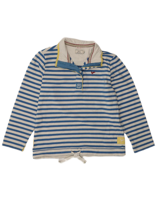 Joules Damen-Sweatshirt mit klassischer Passform, UK 14, groß, blau gestreift, Baumwolle