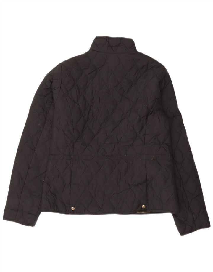 Eddie Bauer Damen Steppjacke UK 14 Medium Schwarz Polyester