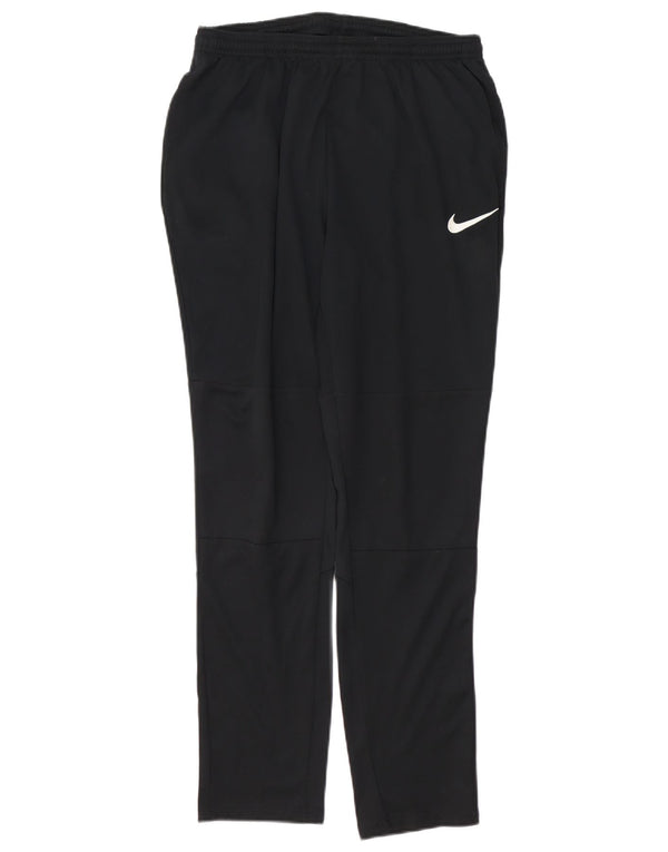 NIKE Damen Dri Fit Trainingshose UK 12 Mittelschwarzes Polyester