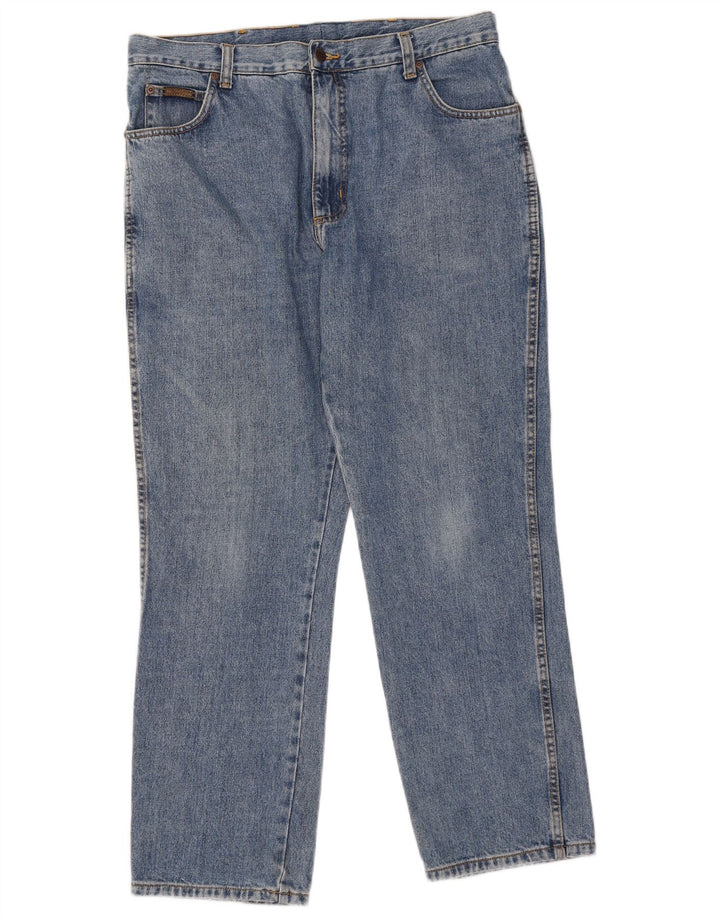 Wrangler Herren Texas Straight Jeans W38 L30 Blaue Baumwolle