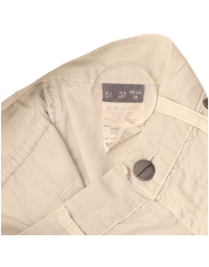 TRUSSARDI Gerade Freizeithose für Herren, W35, L30, weiße Baumwolle