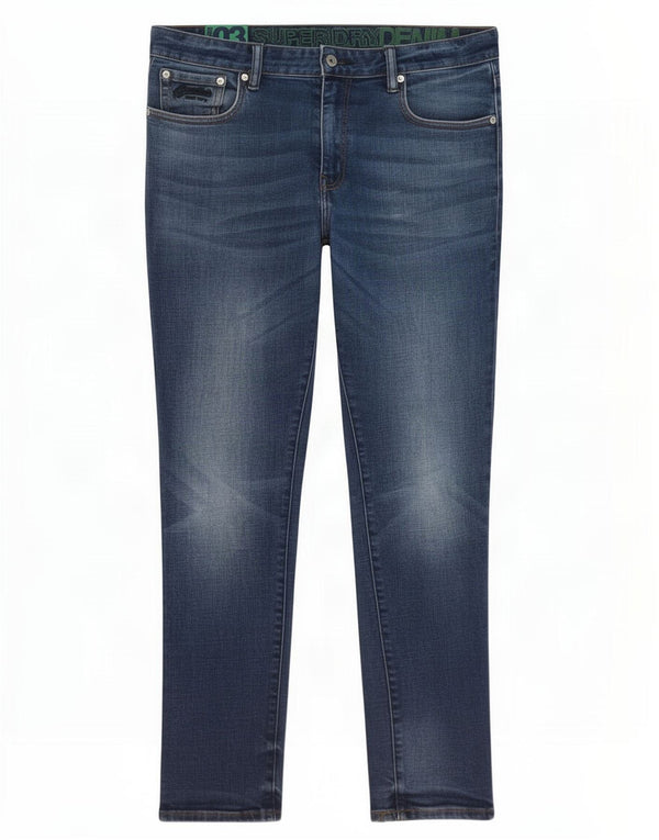 Superdry Damen Slim Jeans W34 L29 Blaue Baumwolle