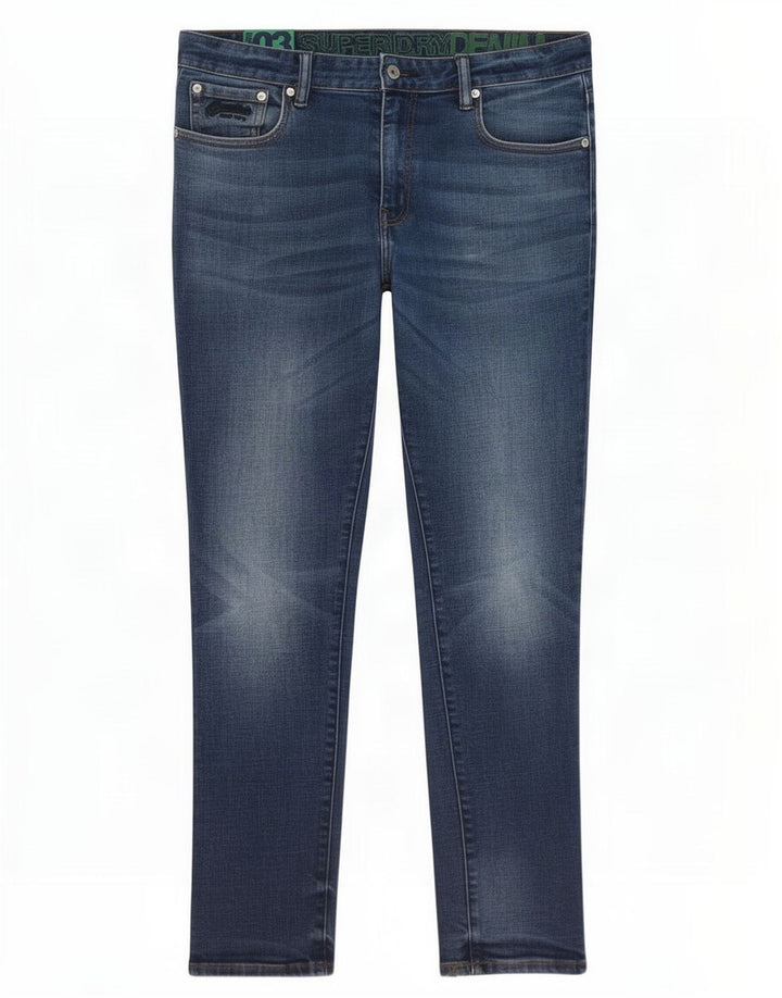 Superdry Damen Slim Jeans W34 L29 Blaue Baumwolle