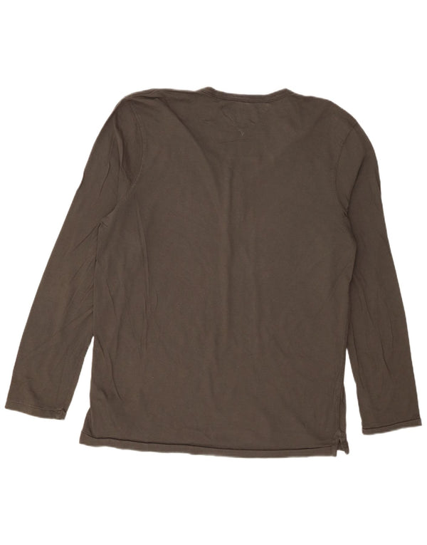 Tommy Hilfiger Herren Top Langarm XL Khaki Baumwolle